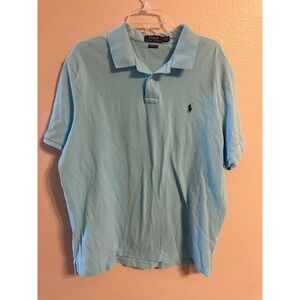 Polo Ralph Lauren Classic Fit Polo‎ Shirt Short Sleeve Light Blue XL